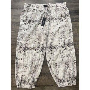 NWT Tolani Collection Pants Cropped Jogger Gray Marble XL New